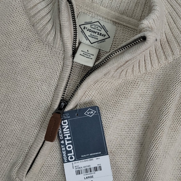 St John's Bay tan sweater sz Large NWT - Picture 3 of 10
